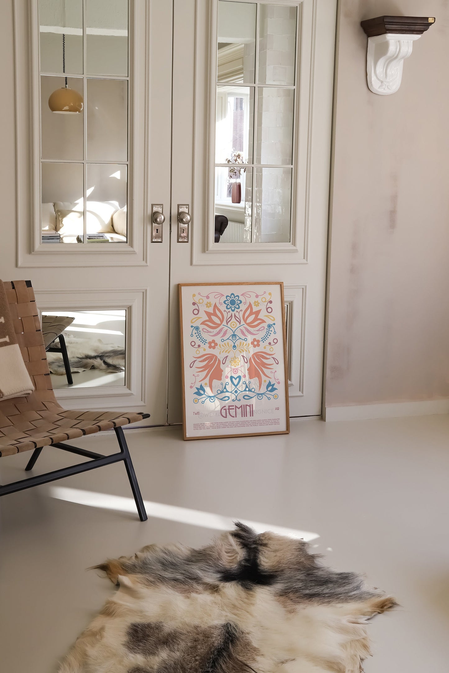 Gemini Poster, Horoscope Print, Astrological Wall Art, Tarot, Exhibition Poster, Zodiac Poster, Birthday Present, Boho Housewarming