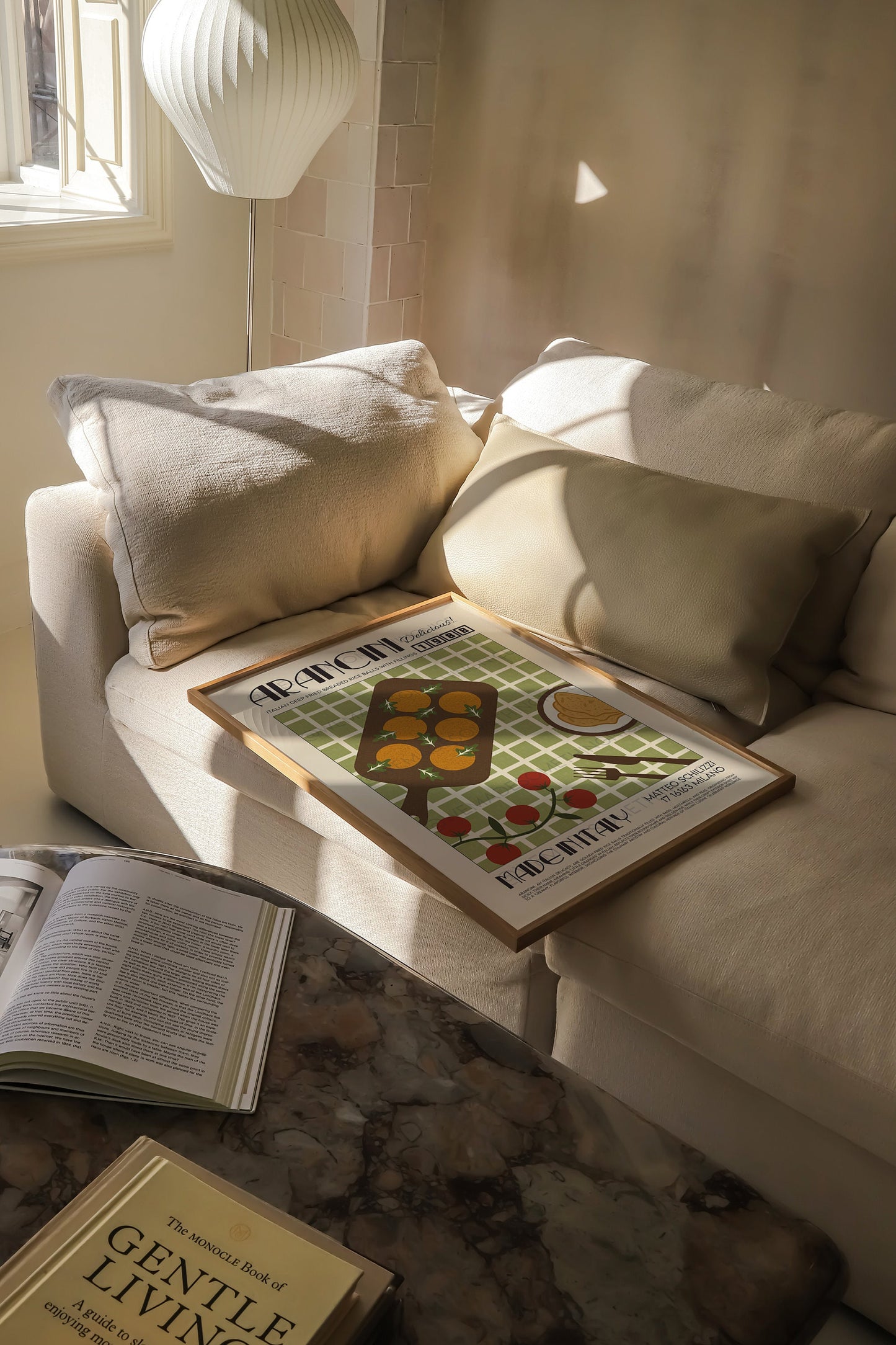 Arancini Print, Kitchen Poster, Kitchen Print, Retro Food Poster, Kitchen Decor, Food Art, Mid Century Modern, Eat Sign, Rome, Italy Art