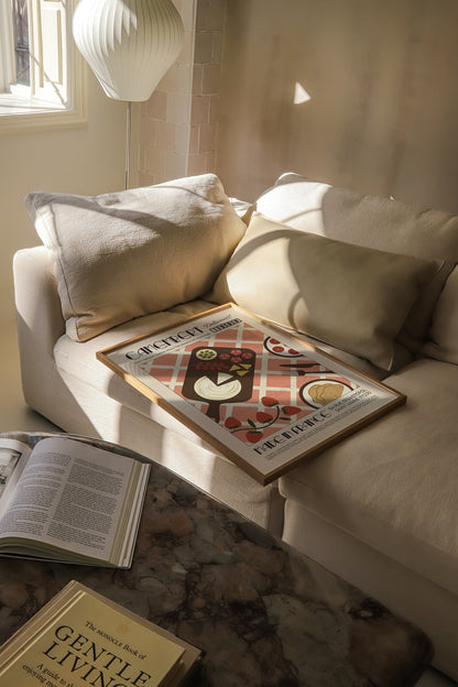 Cheese Poster, Camembert Print, Kitchen Poster, Kitchen Print, Food Print, Modern Kitchen Decor, Retro Poster, Pop Art, Kitchen Art