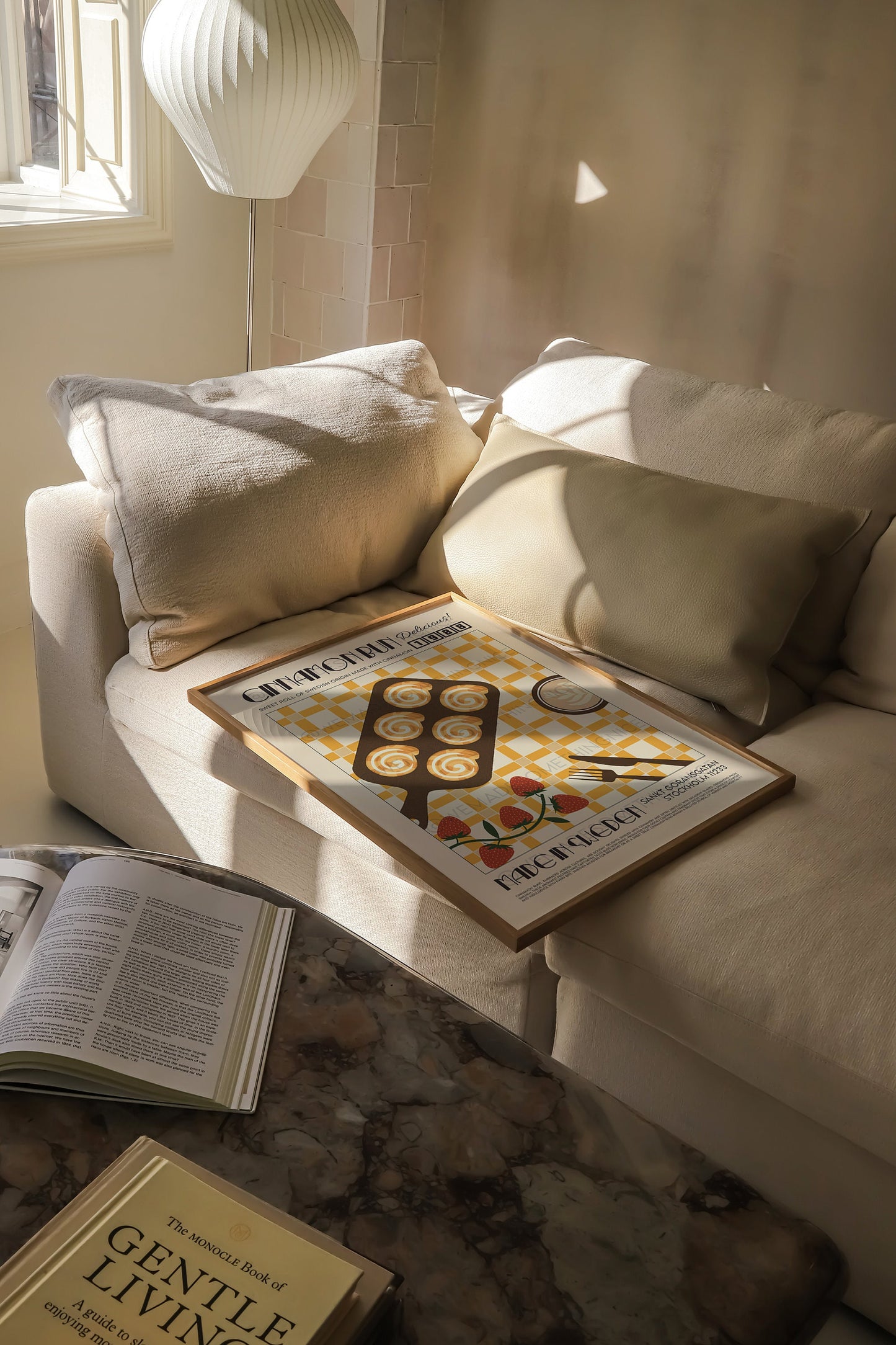 Retro Cinnamon Bun Poster, Kitchen Poster, Kitchen Print, Food Print, Modern Kitchen Decor, Retro Poster, Pop Art, Kitchen Art, Croissant