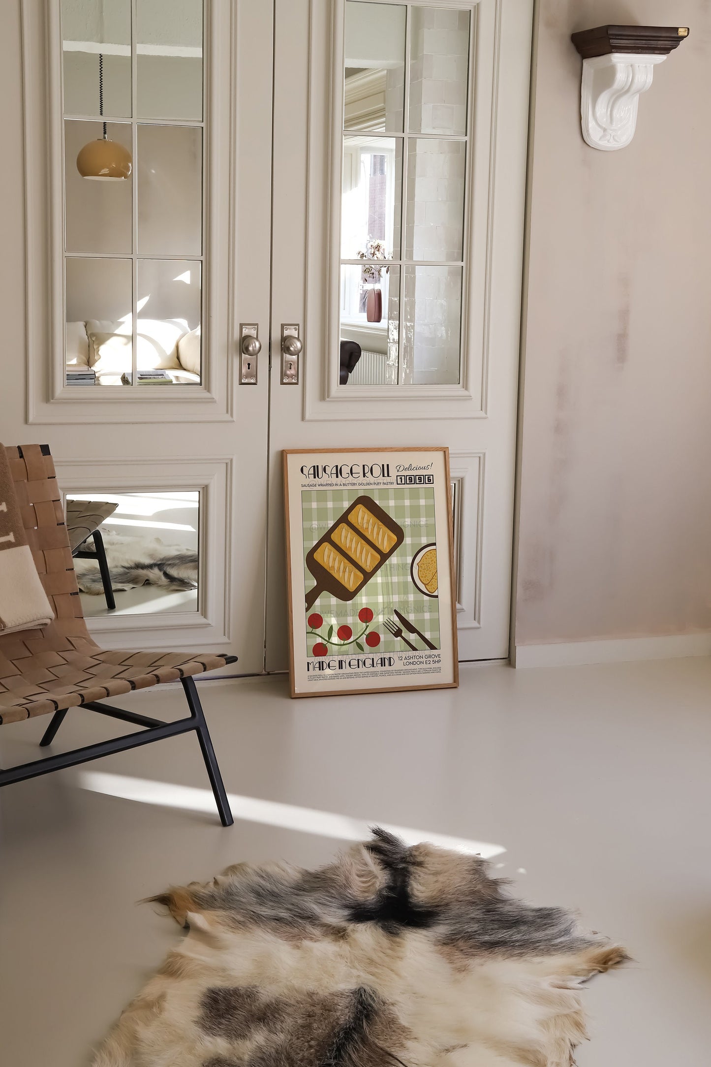 Sausage Roll Poster, Kitchen Poster, Kitchen Print, Modern Kitchen Decor. Chef Print, Bar Art, Exhibition Poster, Retro Wall Art