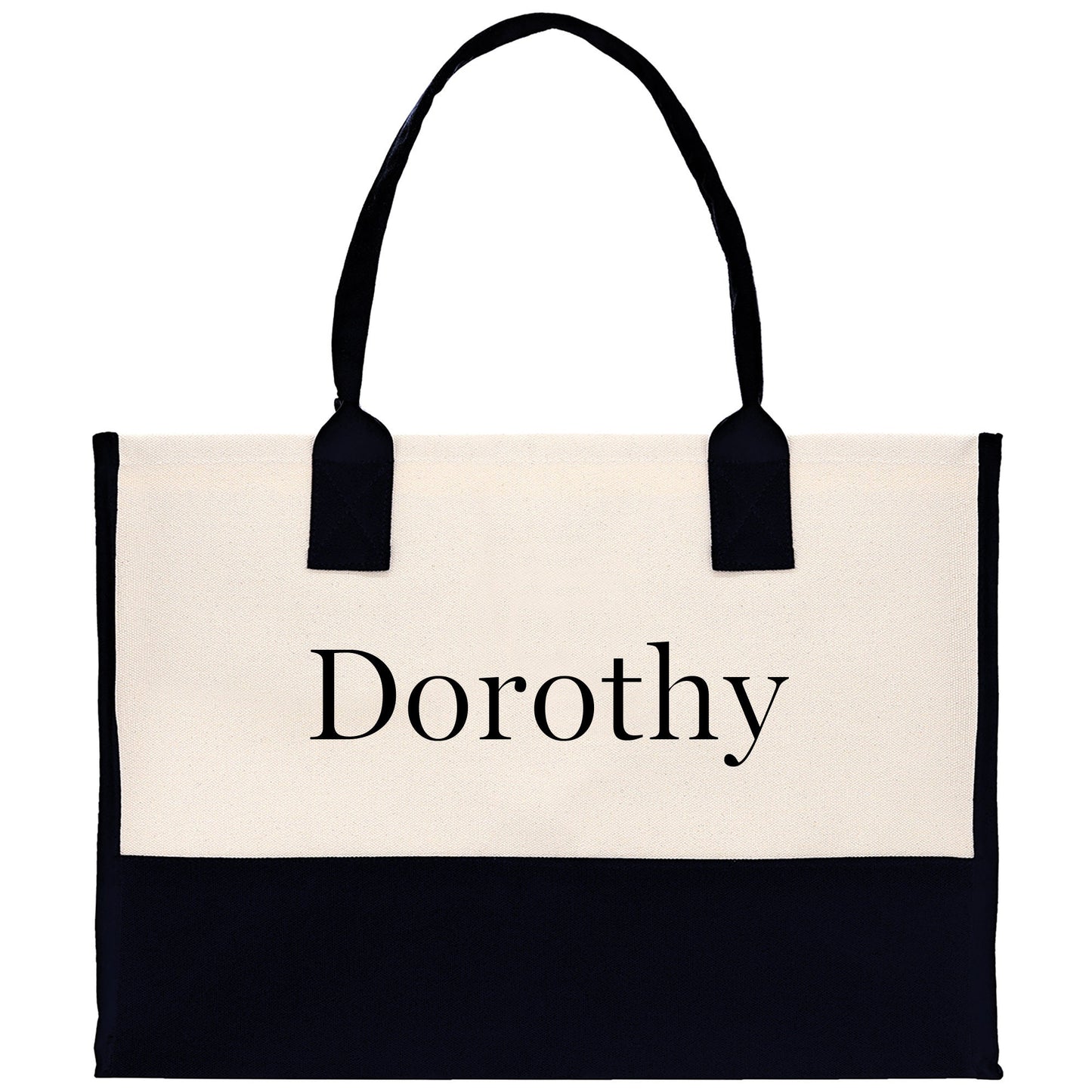 Monogram and Personalized Name Cotton Canvas Tote Bag Initial Tote Bag Letter Tote Bag Birthday Gift Bag Beach Bag Custom Monogrammed Bag