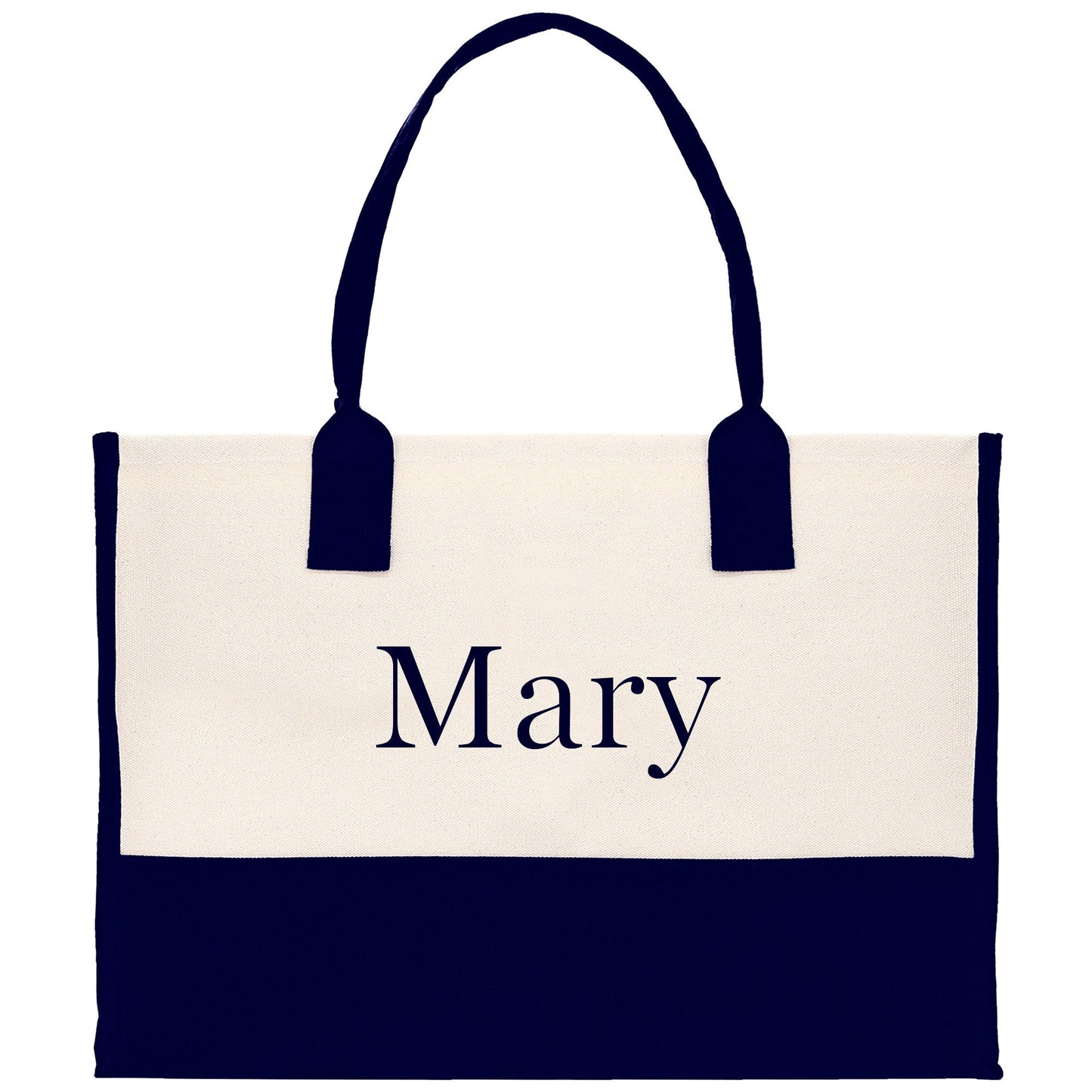 Monogram and Personalized Name Cotton Canvas Tote Bag Initial Tote Bag Letter Tote Bag Birthday Gift Bag Beach Bag Custom Monogrammed Bag