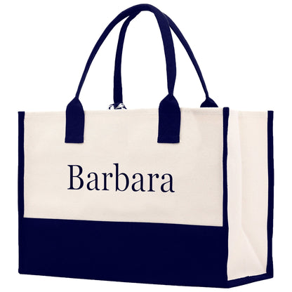 Monogram and Personalized Name Cotton Canvas Tote Bag Initial Tote Bag Letter Tote Bag Birthday Gift Bag Beach Bag Custom Monogrammed Bag