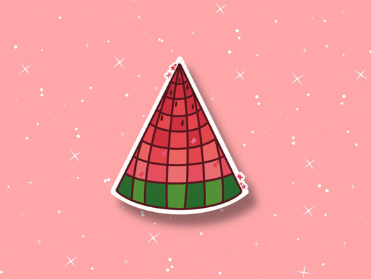 Disco Watermelon Vinyl Sticker - Y2K Stickers, Waterbottle sticker, Waterproof Stickers, Cute Stickers, Glitter Stickers, Kindle Stickers