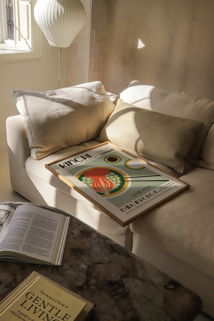 Kimchi Poster, Kitchen Poster, Kitchen Print, Food Print, Modern Kitchen Decor, Illustration, Ramen, Dumplings, Retro Wall Art