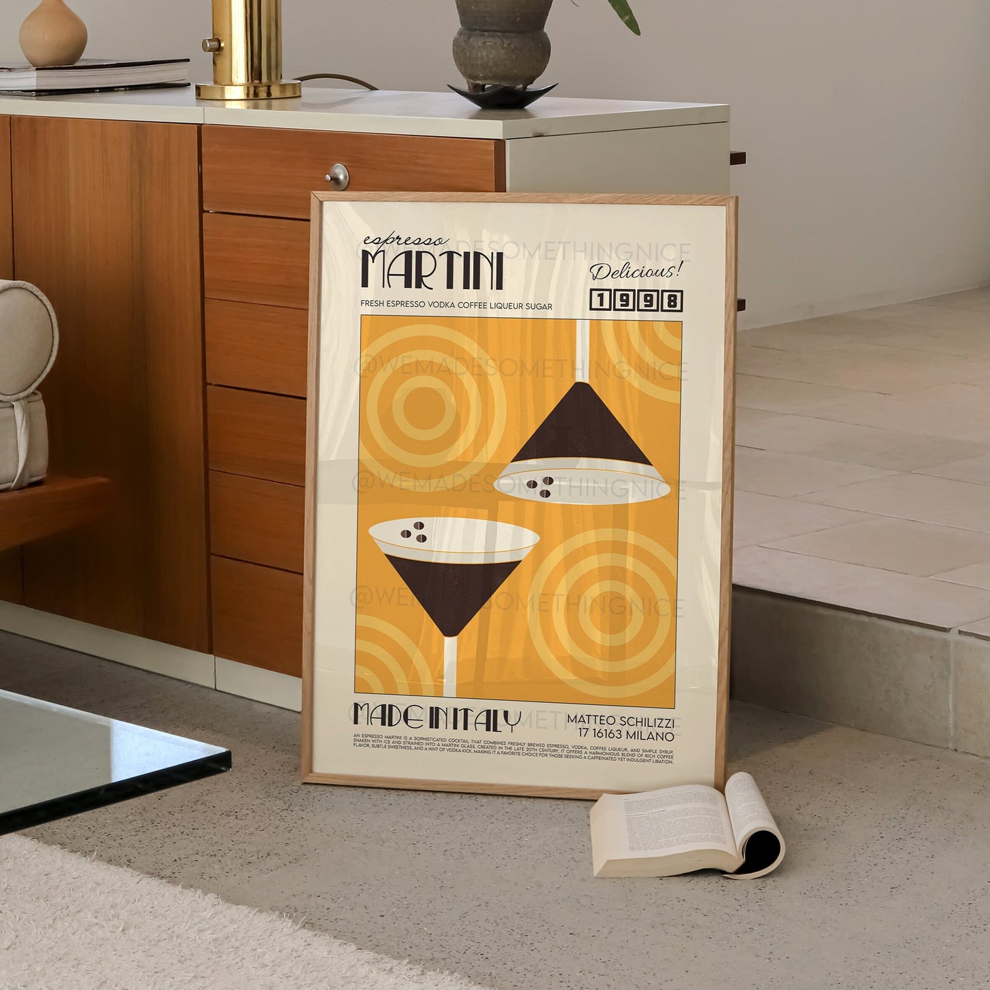 Espresso Martini Poster, Kitchen Poster, Kitchen Print, Cocktail Poster, Modern Kitchen Decor, Exhibition Poster, Retro Wall Art, Home Decor