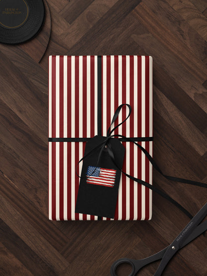 Stripe Wrapping Paper Pattern Red Gift Wrap Paper American Gift Circus Party Decoration Carnival Party Decoration Kid Birthday Party Favor