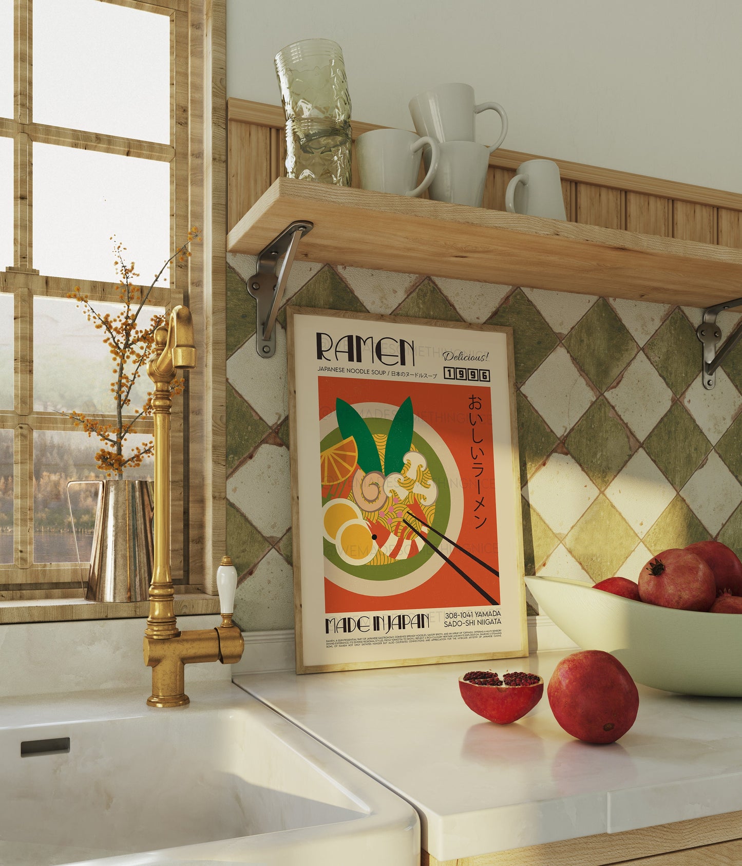 Ramen Poster, Kitchen Art, Kitchen Poster, Kitchen Print, Food Print, Food Art, Japanese Art, Chef Print, Bar Art