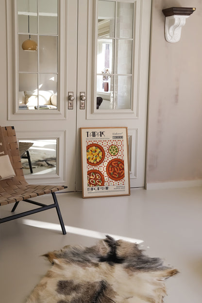 Tapas Print, Kitchen Art, Kitchen Poster, Kitchen Print, Food Poster, Food Print, Retro Wall Art, Spain Poster