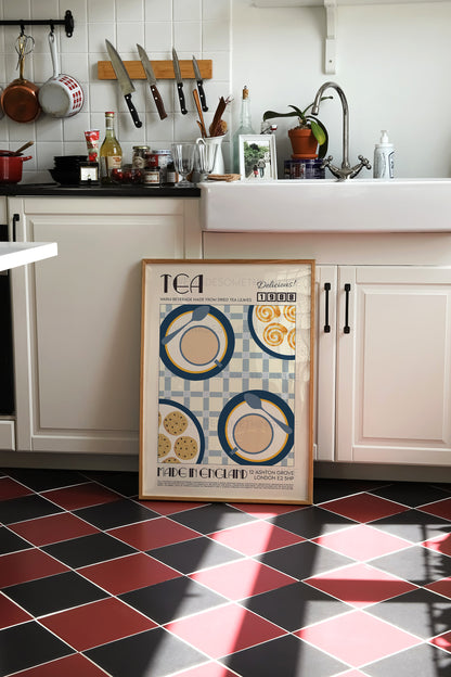 Tea Print, Kitchen Poster, Kitchen Print, Modern Kitchen Decor, Retro Poster, Pop Art, Kitchen Art, Exhibition Poster, Coffee Poster