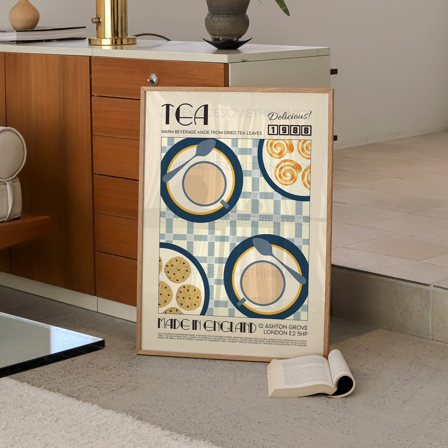 Tea Print, Kitchen Poster, Kitchen Print, Modern Kitchen Decor, Retro Poster, Pop Art, Kitchen Art, Exhibition Poster, Coffee Poster