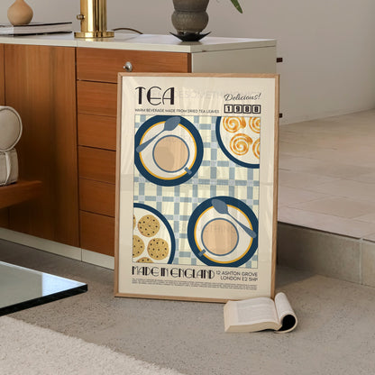 Tea Print, Kitchen Poster, Kitchen Print, Modern Kitchen Decor, Retro Poster, Pop Art, Kitchen Art, Exhibition Poster, Coffee Poster