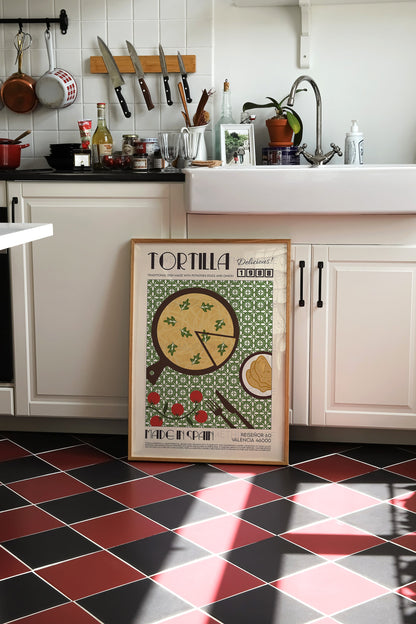 Tortilla Print, Kitchen Art, Kitchen Poster, Kitchen Print, Food Art, Food Poster, Food Print, Spain Poster