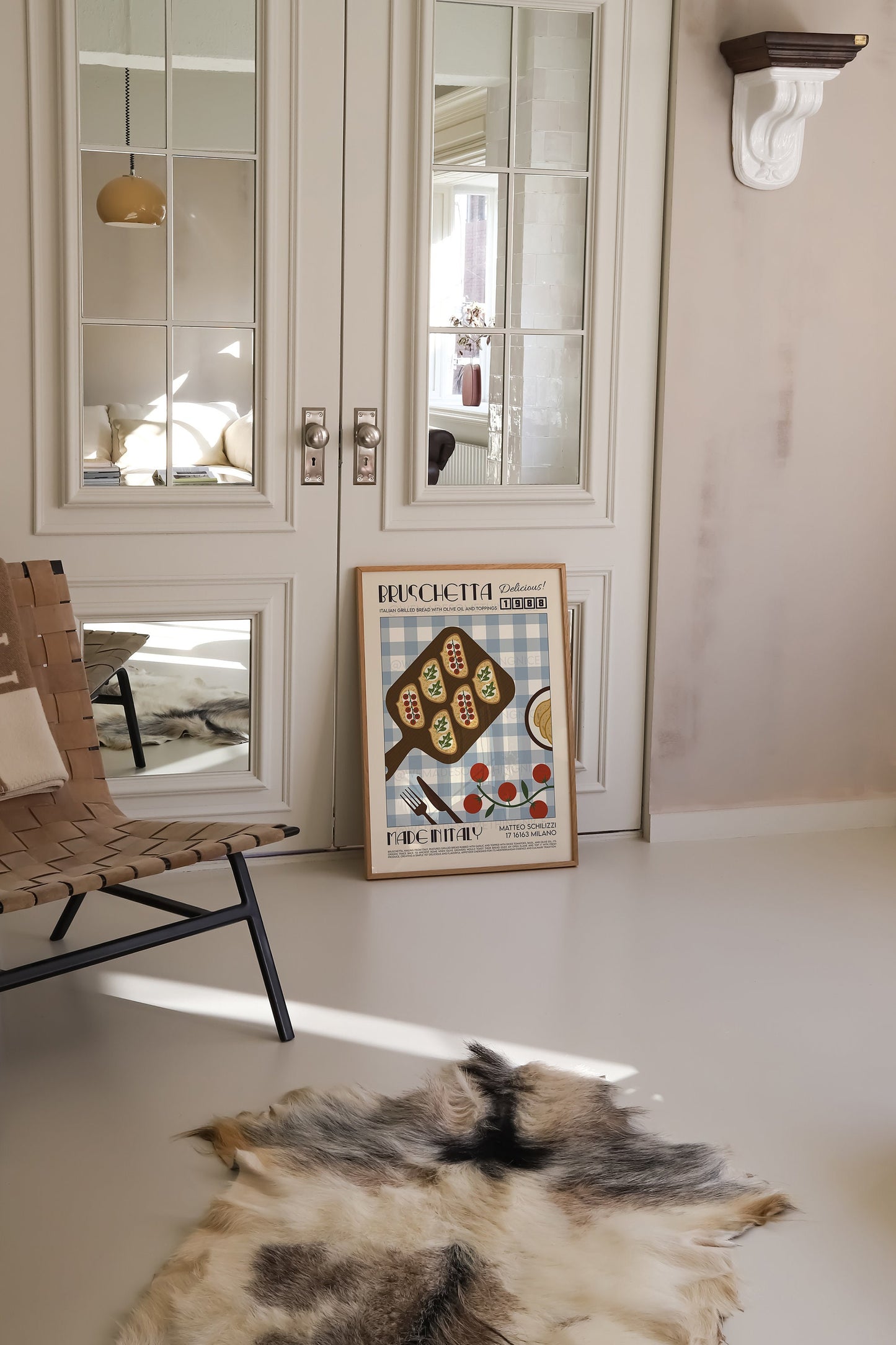 Bruschetta Print, Kitchen Art, Kitchen Print, Kitchen Poster, Kitchen Decor, Food Art, Mid Century Modern, Italy Art