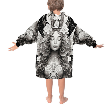Kids hooded blanket hoodie ponch