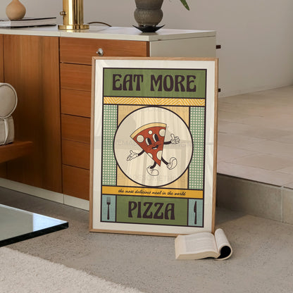Pizza Print, Kitchen Art, Food Poster, Kitchen Poster, Kitchen Print, Pizza Poster, Kitchen Decor, Food Art, Funny Print
