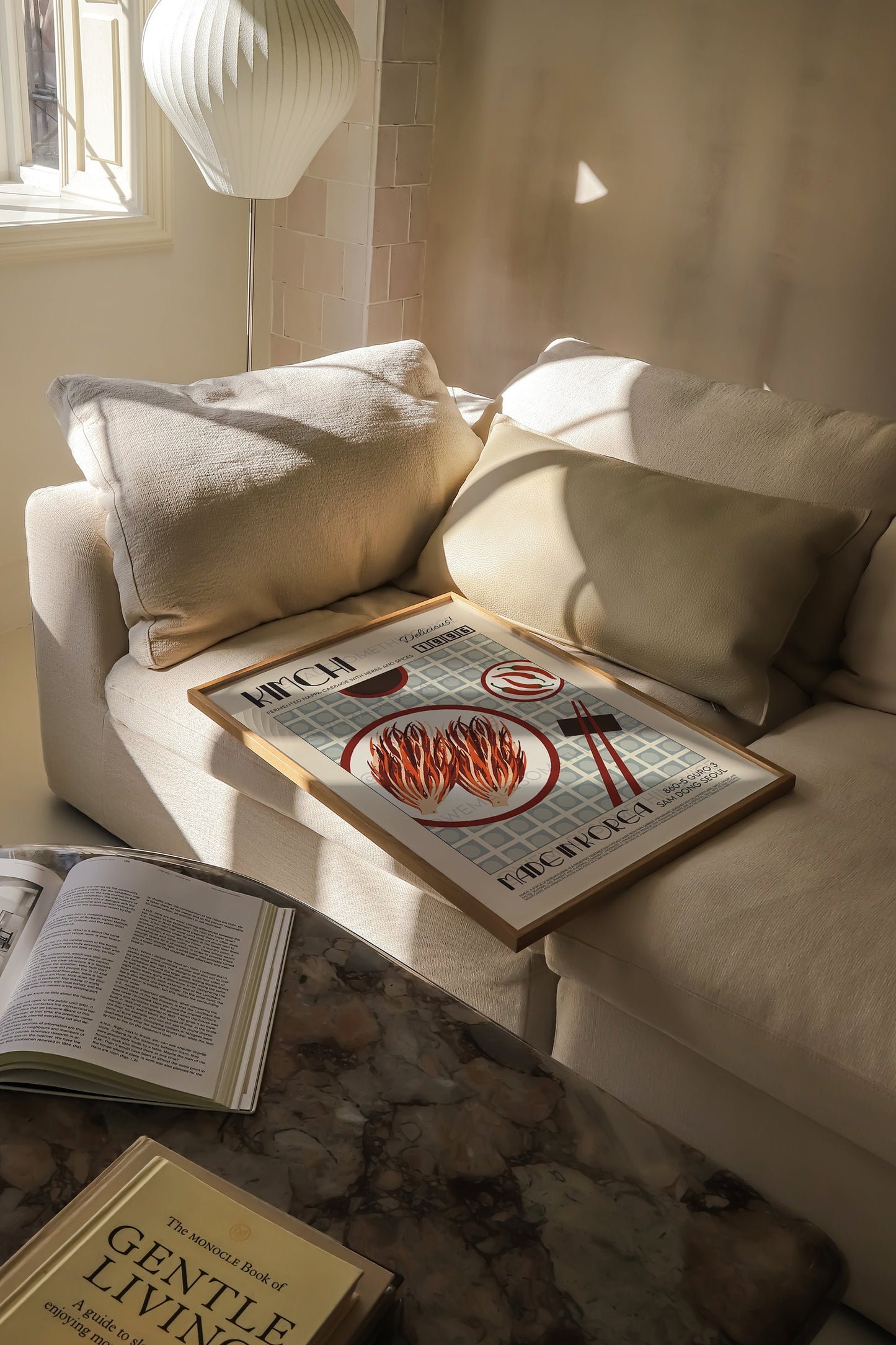 Kimchi Poster, Kitchen Art, Kitchen Poster, Kitchen Print, Food Print, Modern Kitchen Decor, Illustration, Japanese Art, Ramen, Dumplings