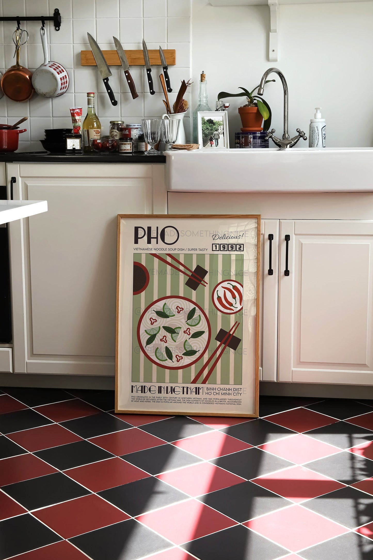 Pho Poster, Kitchen Poster, Kitchen Print, Food Print, Modern Kitchen Decor,  Chef Print, Bar Art, Exhibition Poster, Retro Food Poster