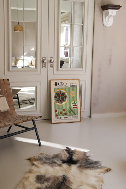 Adobo Poster, Food Art, Kitchen Art, Kitchen Poster, Food Print, Modern Kitchen Decor, Illustration, Philippines Art, Retro Wall Art