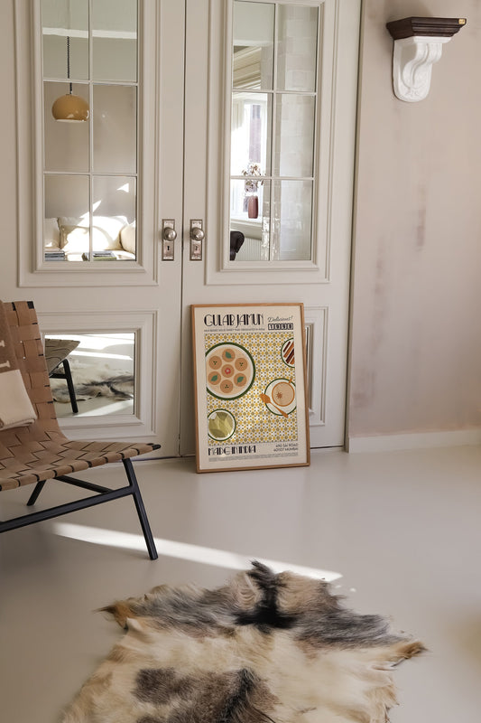 Gulab Jamun Poster, Food Print, Modern Kitchen Decor, Travel Poster, Kitchen Poster, Exhibition Poster Retro Wall Art, India Print