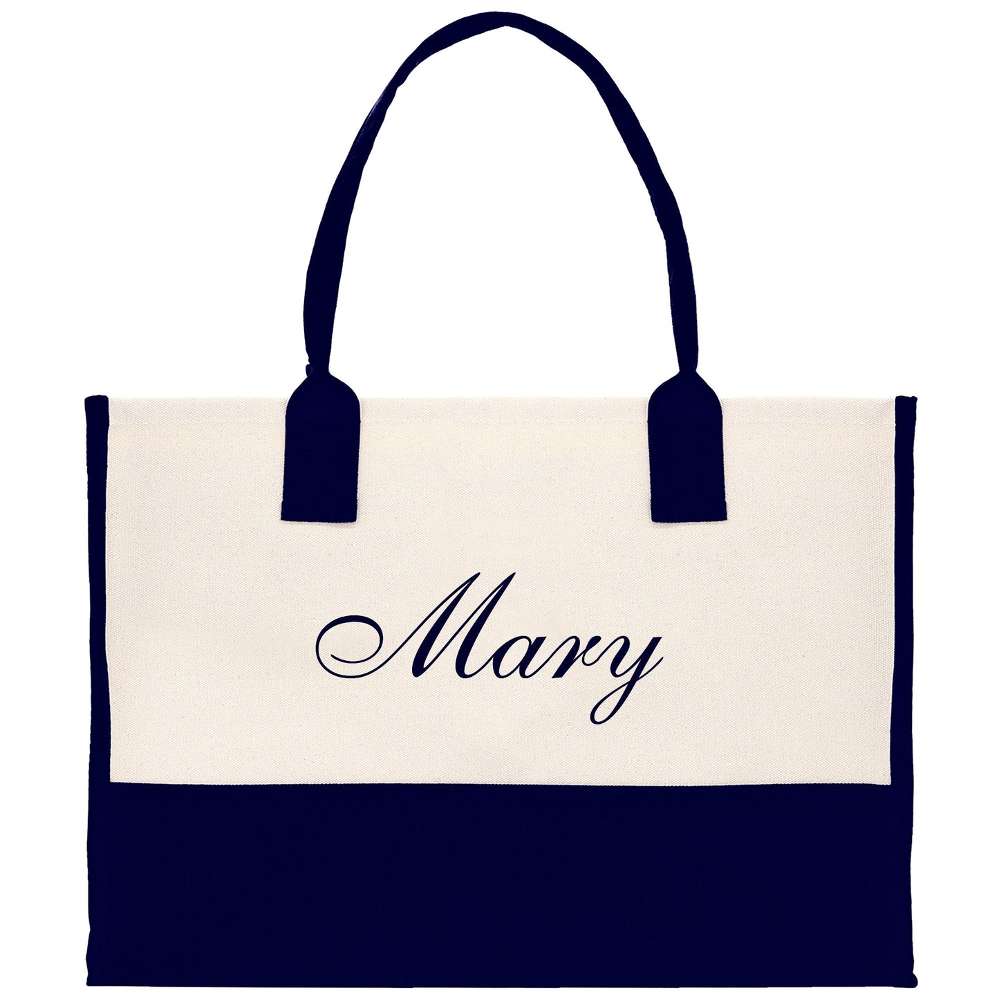 Monogram and Personalized Name Cotton Canvas Tote Bag Initial Tote Bag Letter Tote Bag Birthday Gift Bag Beach Bag Custom Monogrammed Bag