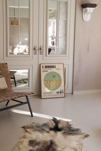 Cannoli Poster, Kitchen Art, Kitchen Poster, Kitchen Print, Food Poster, Italia Art, Retro Wall Art