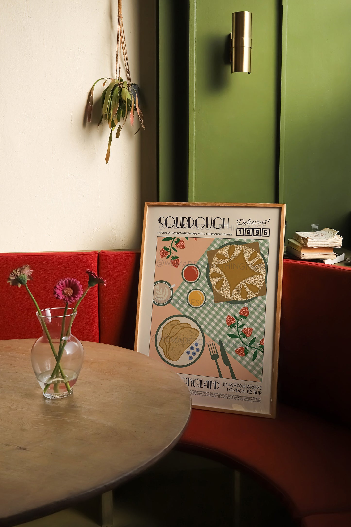 Sourdough Print, Kitchen Art, Kitchen Print, Food Poster, Modern Kitchen Decor, Retro Poster, Pop Art, Kitchen Art, Exhibition Poster