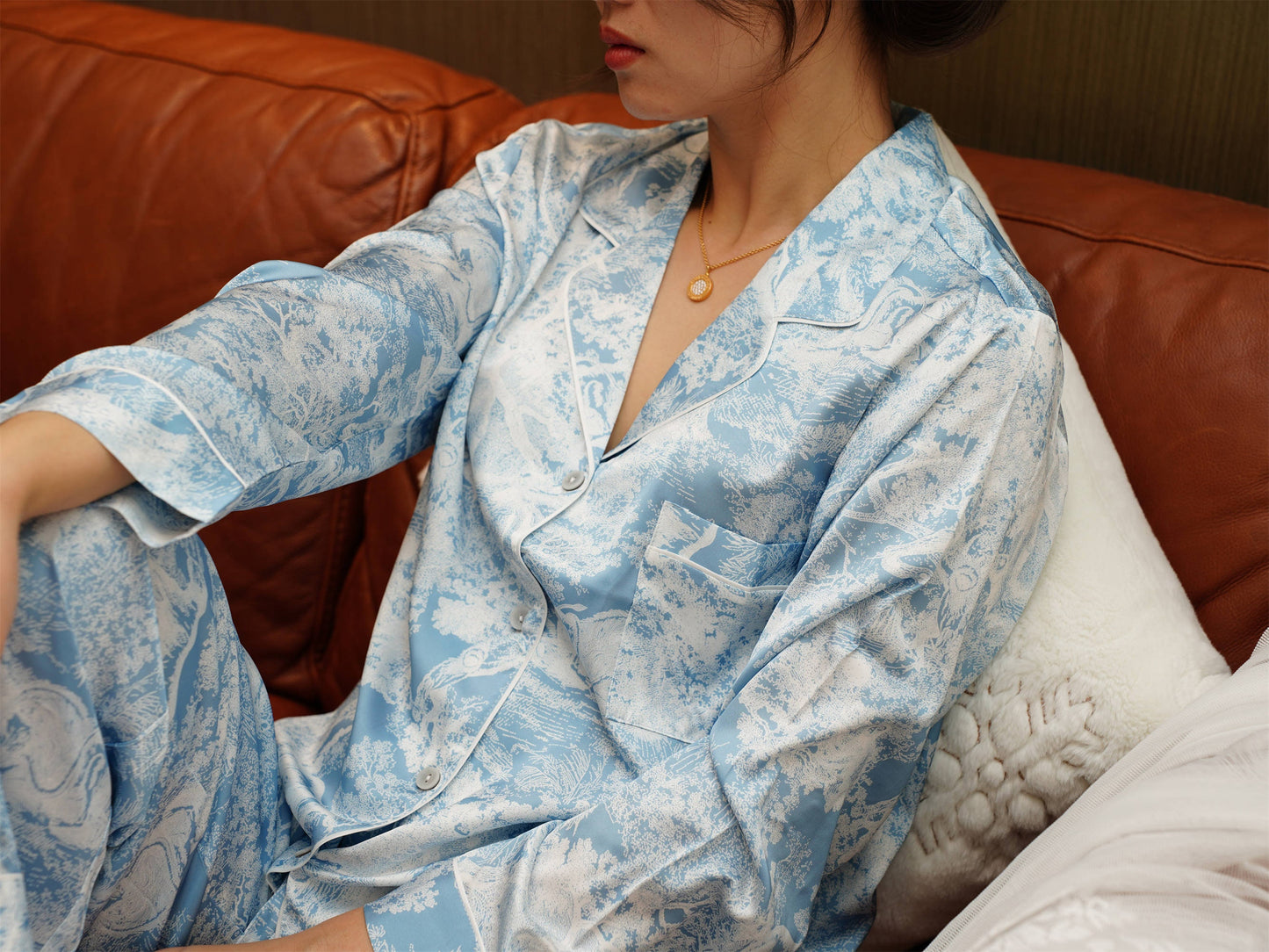 Comfortable Long Pajama Set, Bride And Bridesmaids Pajama, Unique Pattern Design,Best  Gift For Her,Could Be Wear Outside