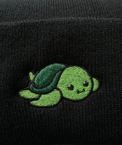 Embroidered Green TURTLE Beanie, Cute Gift for Animal Lover, Kid-Friendly Winter Wear, Present for Reptile Enthusiast, Ocean Sea Creature