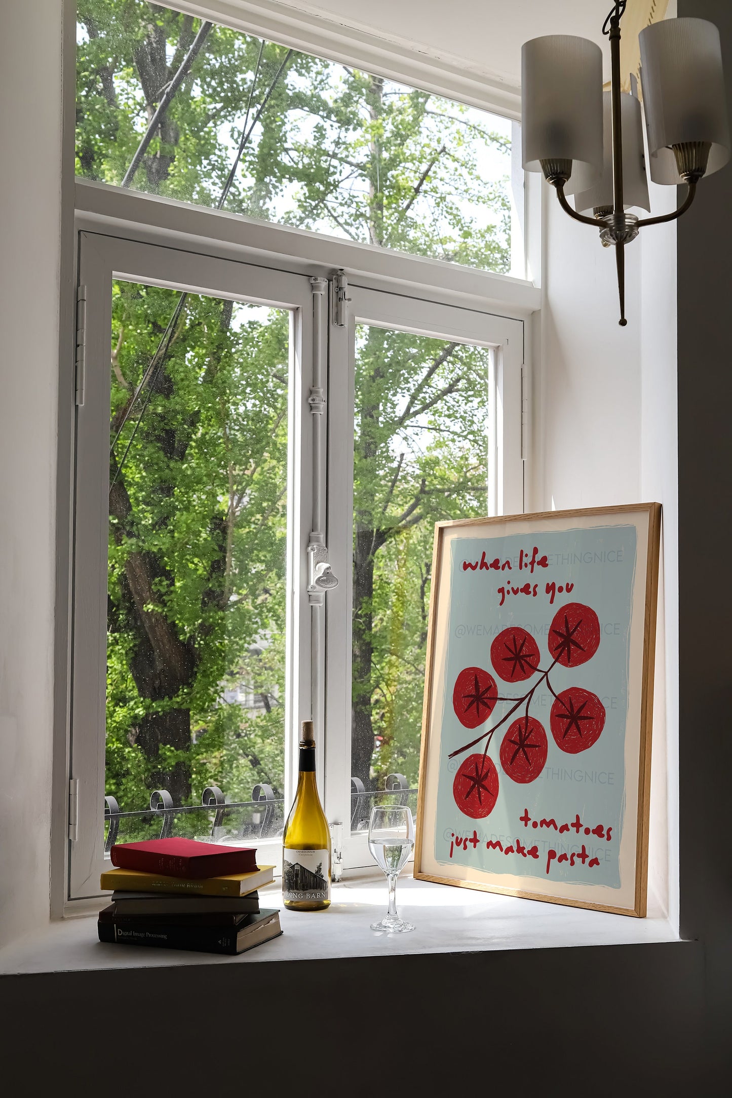 Tomato Poster, Pasta Poster, Trendy Wall Art, Maximalist Wall Art, Apartment Decor, Retro Wall Art, Red Wall Art, Hand Drawn Sketch