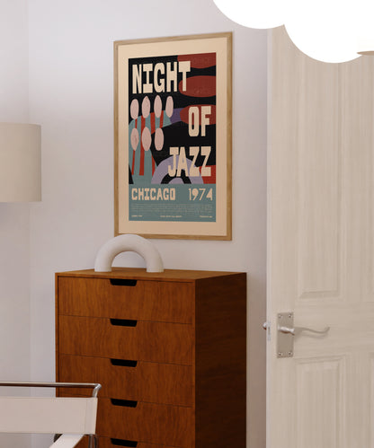 Jazz Poster, Music Poster, Music Print, Kitchen Art, Music Lover, Lyrics Poster, Wall Art, Home Decor, Mid Century Modern