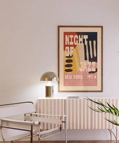 Jazz Poster, Music Print, Music Poster, Kitchen Art, Music Lover, Lyrics Poster, Wall Art, Home Decor, Mid Century Modern