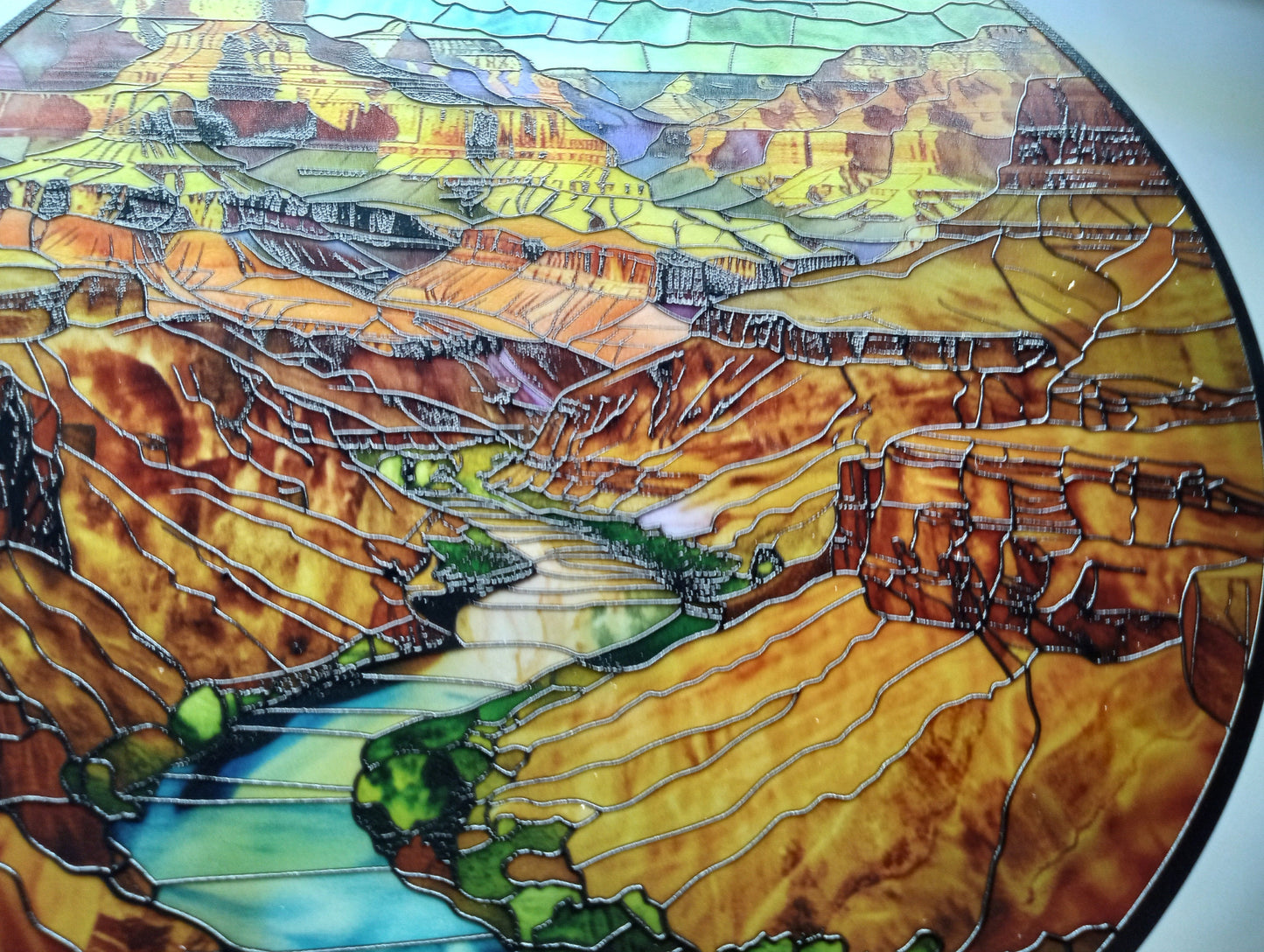 Grand Canyon: Stained Glass Style Window Hanging