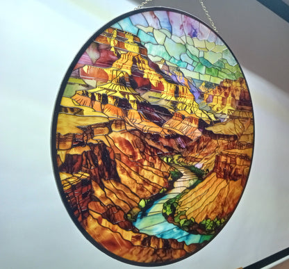Grand Canyon: Stained Glass Style Window Hanging