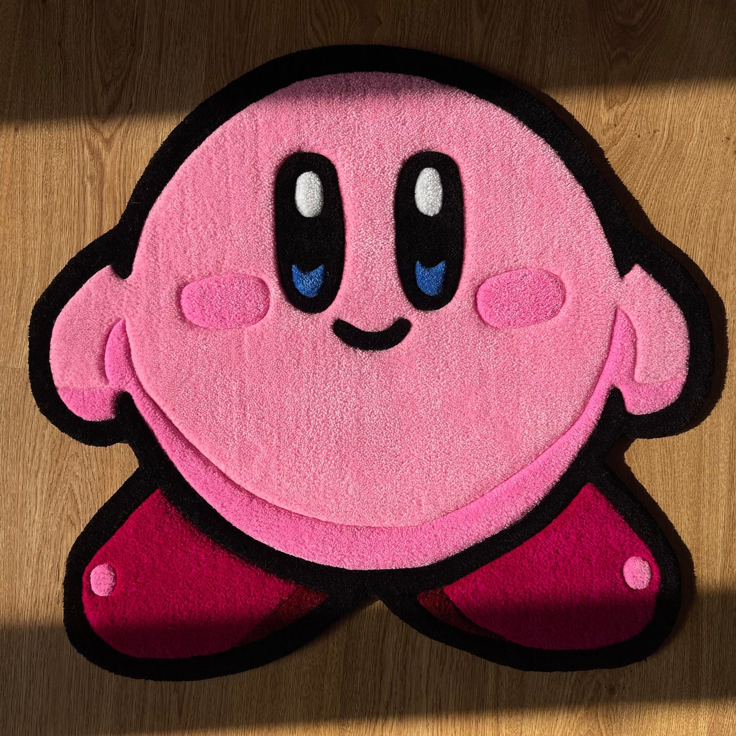 Pink Handmade Tufted Rug Featuring a Cute Cartoon Character - Perfect Birthday Gift for Girls, Kids, Siblings, Friends and Cartoon Lovers