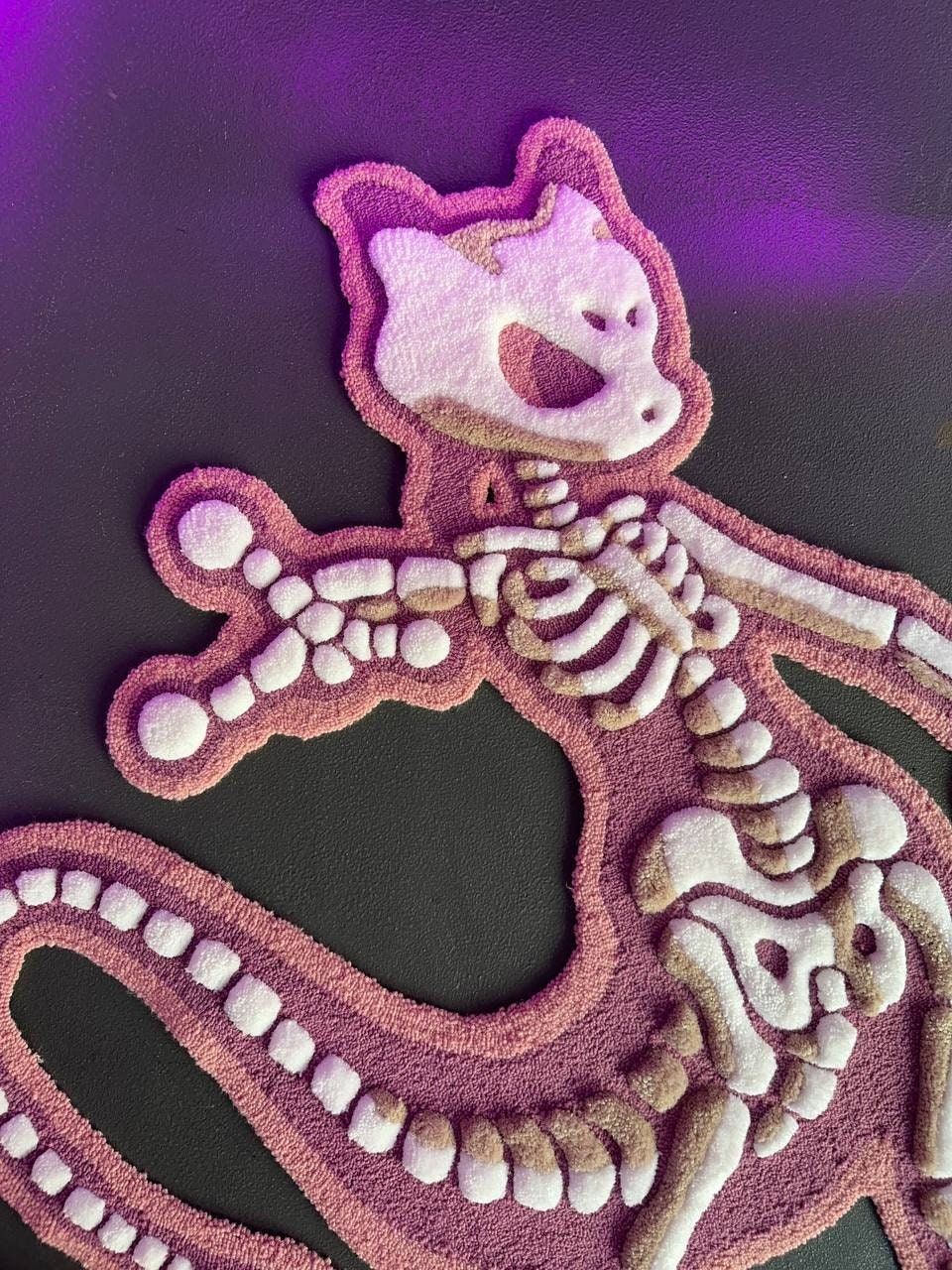 3D Skeleton Rug – Tufted Rug Inspired by Iconic Character – Anime Gamer Cartoon Gift – Handmade Pop Culture Carpet