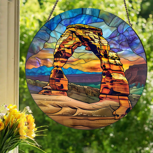 Arches National Park: Stained Glass Style Window Hanging