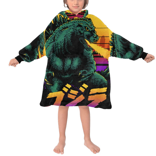 Kids hooded blanket hoodie Godzilla Kaiju Gojira