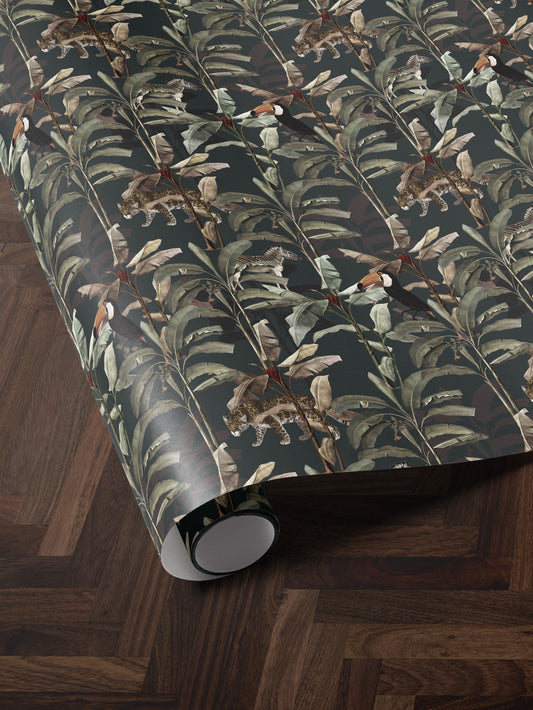 Jungle Wrapping Paper Animal Gift Wrap Safari Birthday Party Decoration Animal Birthday Party Summer Party Wrapping Paper Kid Gift Wrap Boy