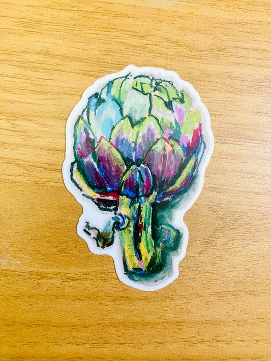 Artichoke Veggies | Vinyl Sticker Decal | Waterproof  Weatherproof | Vegetarian Vegan Sticker