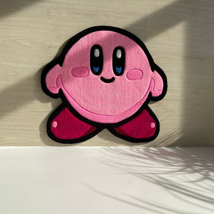 Pink Handmade Tufted Rug Featuring a Cute Cartoon Character - Perfect Birthday Gift for Girls, Kids, Siblings, Friends and Cartoon Lovers