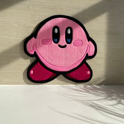 Pink Handmade Tufted Rug Featuring a Cute Cartoon Character - Perfect Birthday Gift for Girls, Kids, Siblings, Friends and Cartoon Lovers