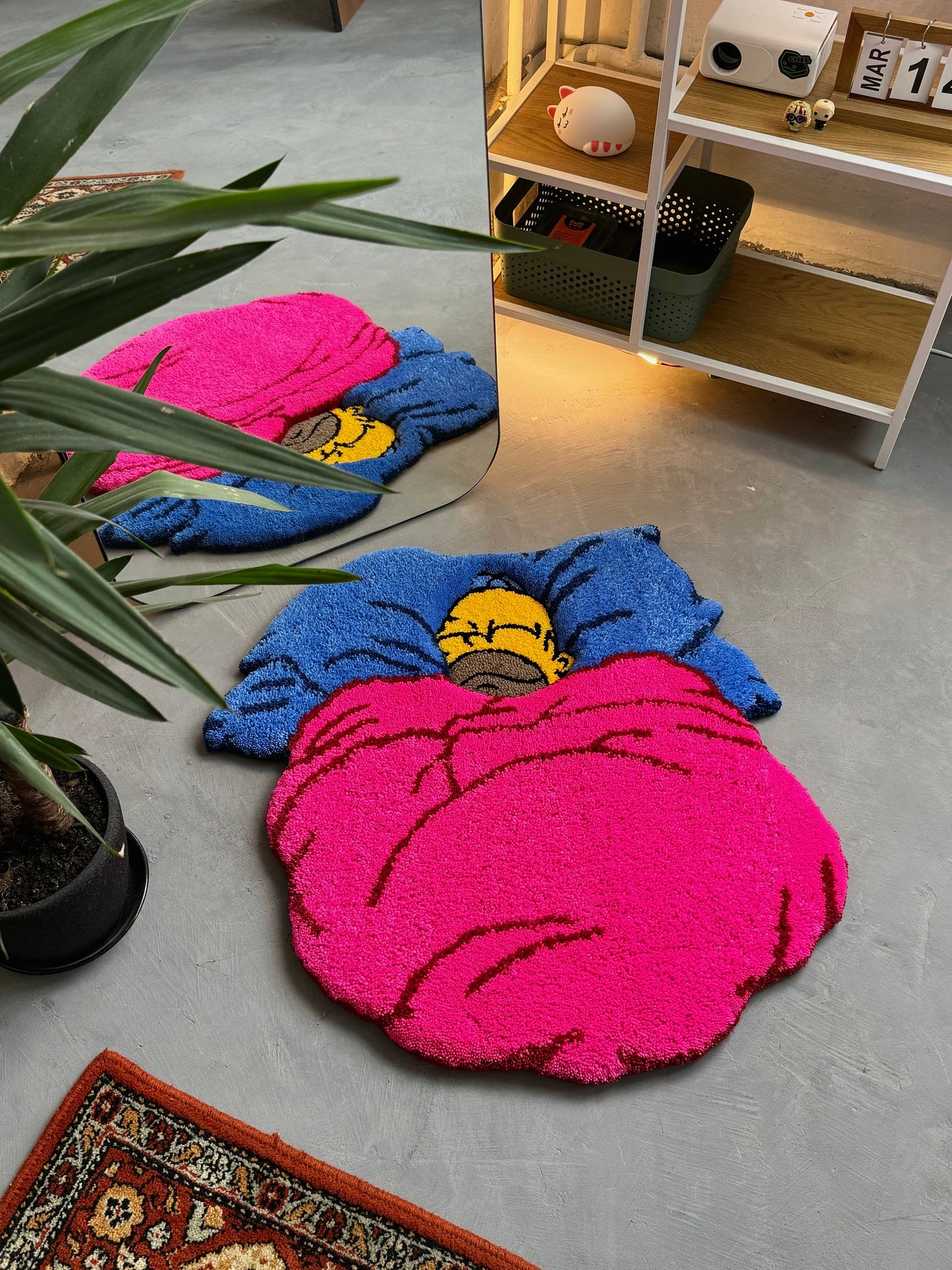 Tufted 3D Cartoon Rug, Fluffy Custom Rug, Living Room Decor Rug, Wall Decor rug, Gift for Father's Day, Best friend gift, Christmas gift