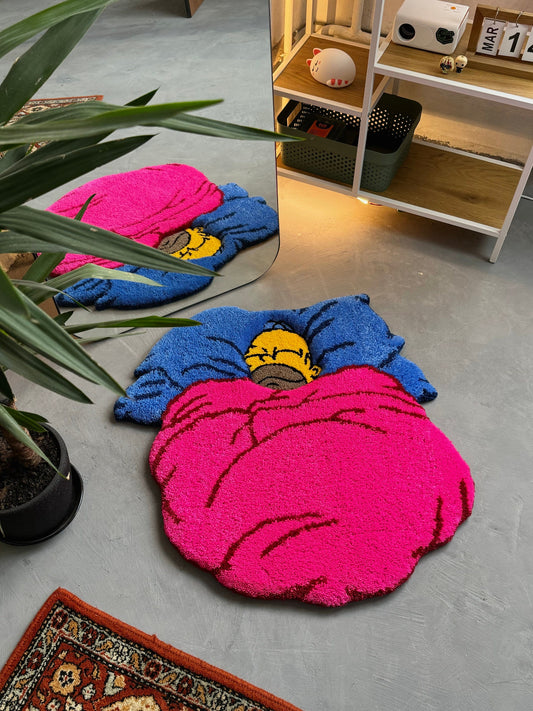 Tufted 3D Cartoon Rug, Fluffy Custom Rug, Living Room Decor Rug, Wall Decor rug, Gift for Father's Day, Best friend gift, Christmas gift