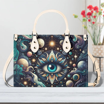 Third Eye Mystical Handbag. Trendy Handbag, Waterproof PU Leather Handbag, Top Handle Vegan Leather, Crossbody, Shoulder bag