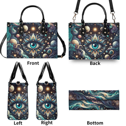 Third Eye Mystical Handbag. Trendy Handbag, Waterproof PU Leather Handbag, Top Handle Vegan Leather, Crossbody, Shoulder bag
