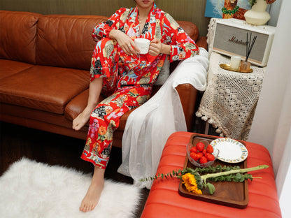 Dogs Print Long Pyjama Set, Best Gift For Dog people, Pajama Set For Women , Christmas Gift For Her,Could Be Wear Outside