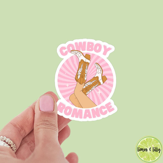 Cowboy romance stickers, cowboy romance era, kindle,  romance reader, save a horse, cowboy boots, waterproof, water bottle, bookish stickers