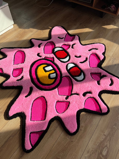 custom fluffy pink melting tufted 3d rug carpet